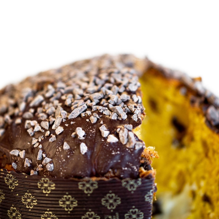 Panettone Esmeralda con cioccolato fondente e rhum